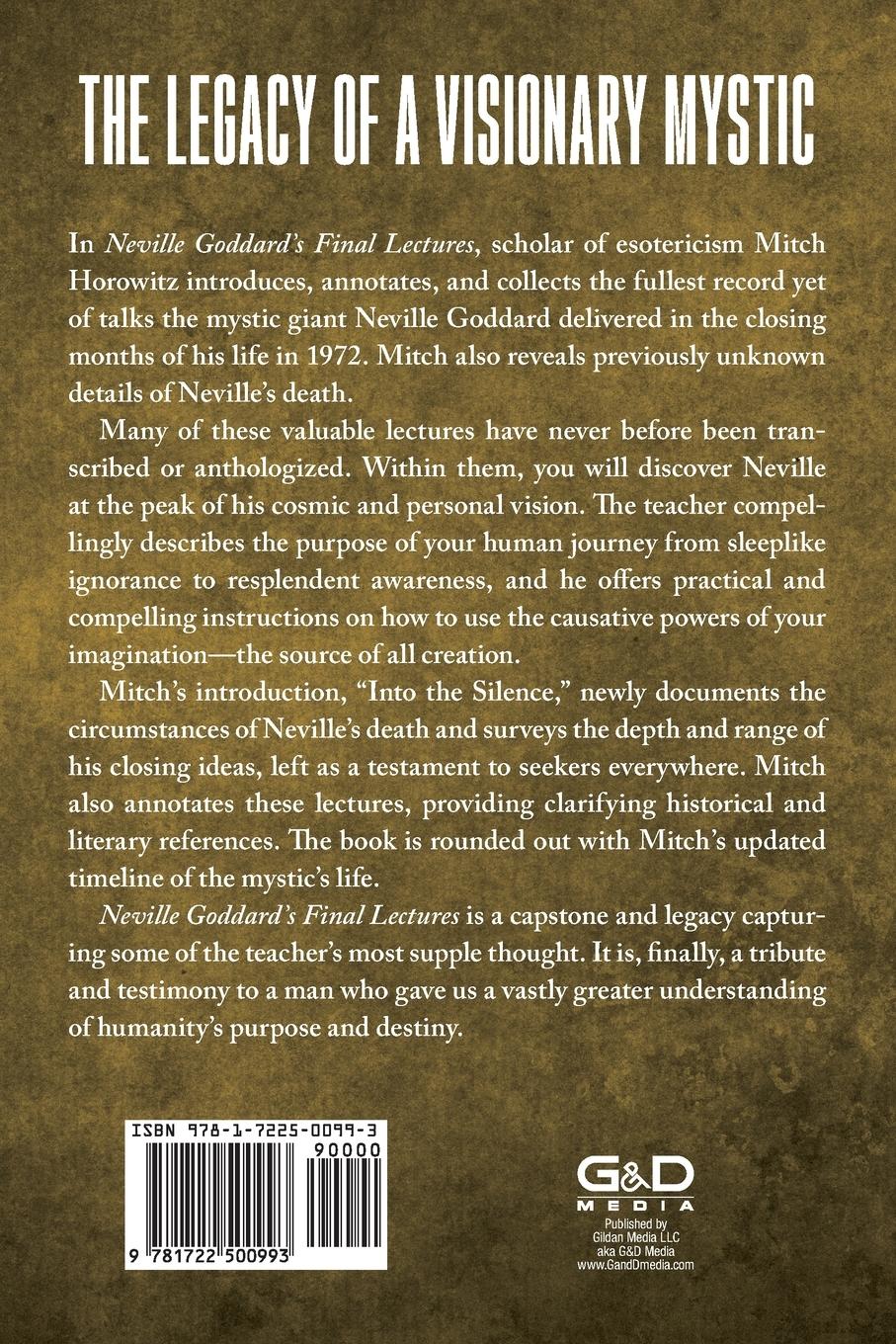 Rückseitencover Neville Goddard's Final Lectures