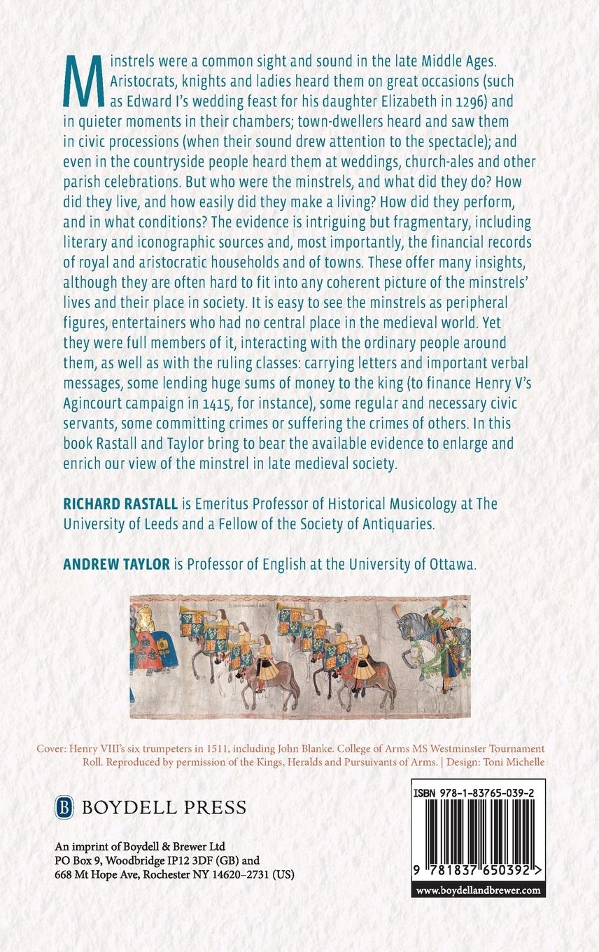 Rückseitencover Minstrels and Minstrelsy in Late Medieval England