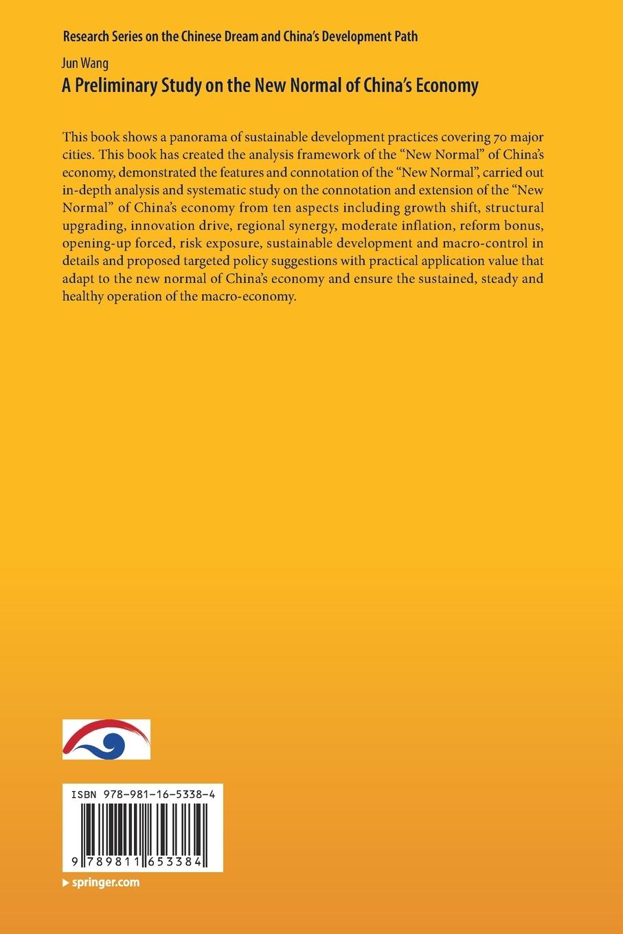 Rückseitencover A Preliminary Study on the New Normal of China's Economy