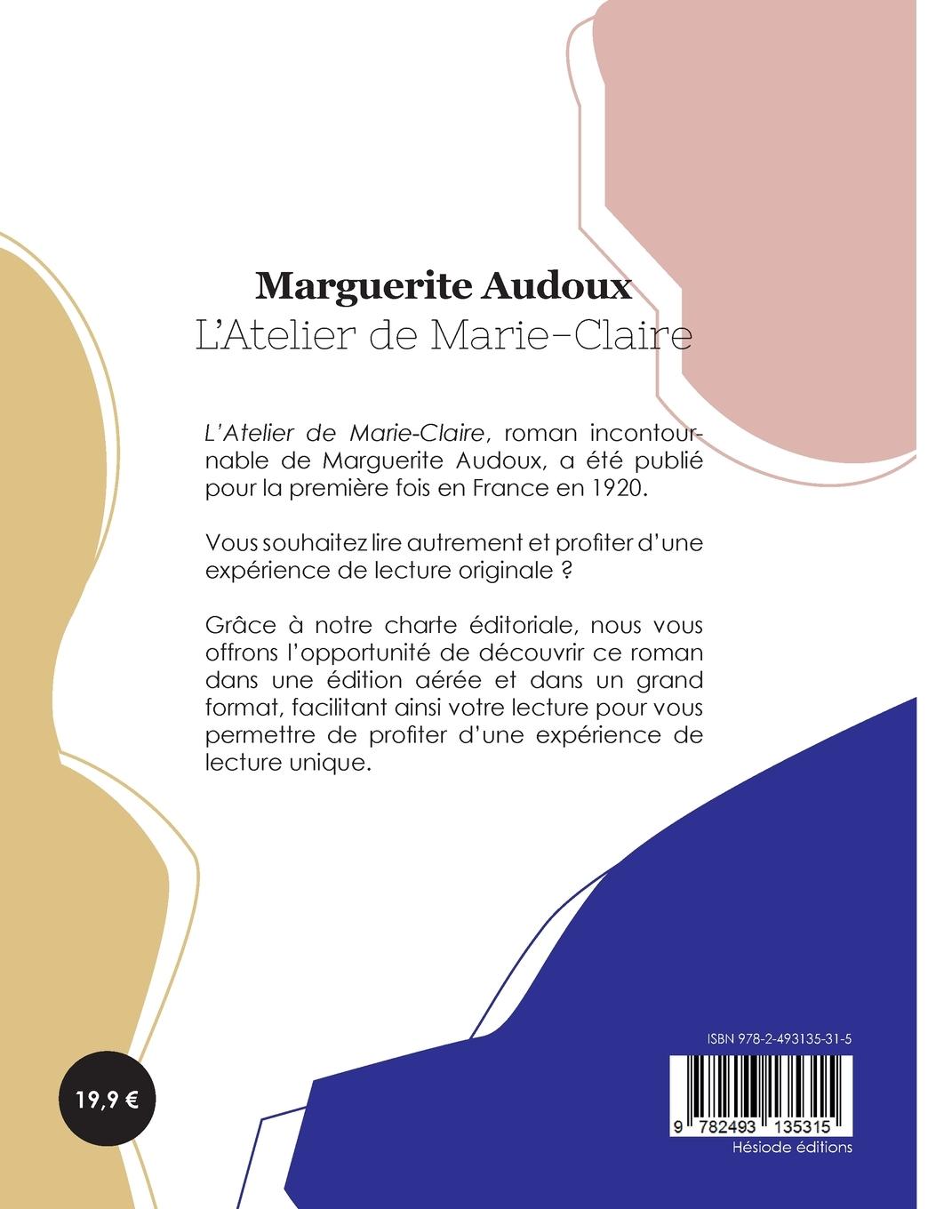 Rückseitencover L'Atelier de Marie-Claire