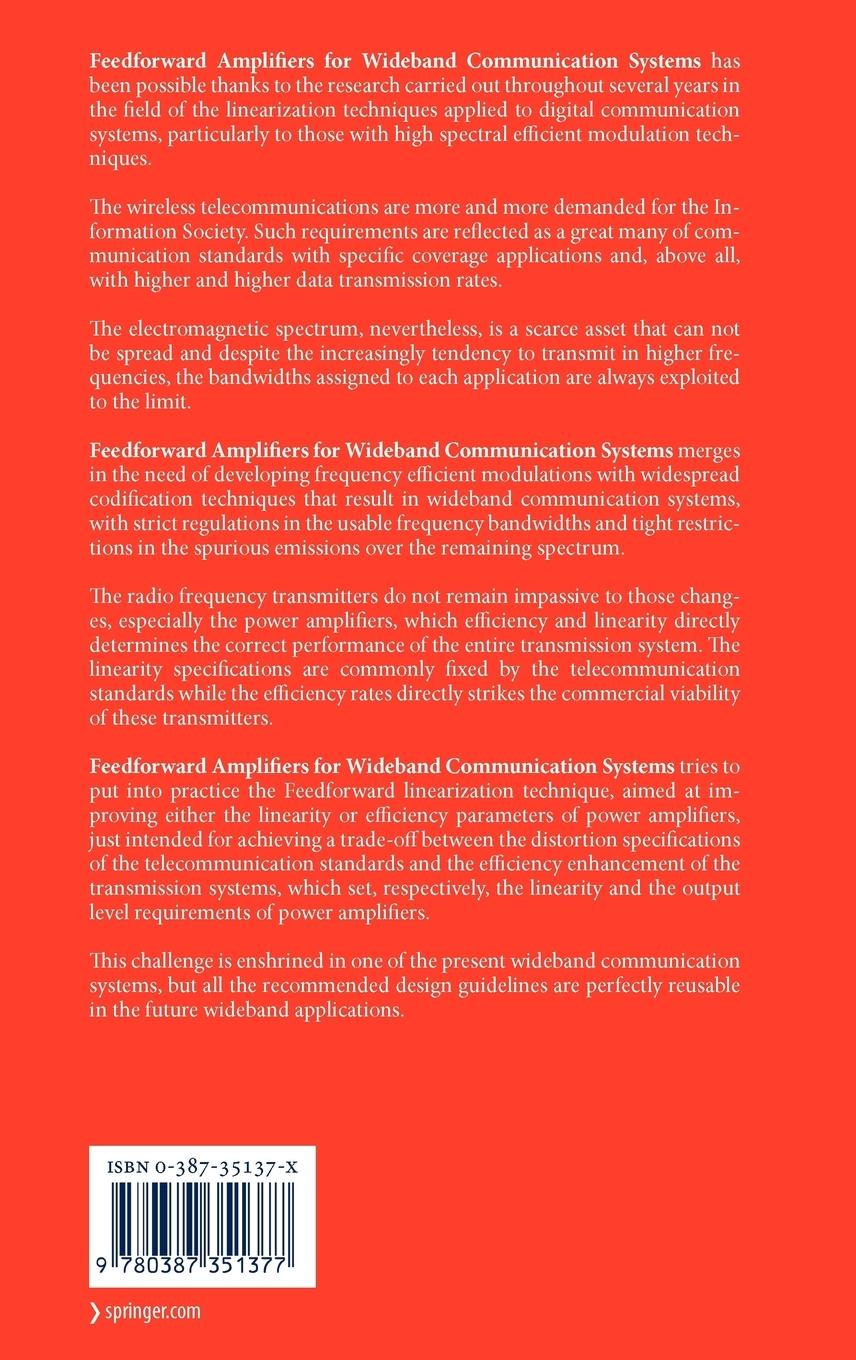Rückseitencover Feedforward Amplifiers for Wideband Communication Systems