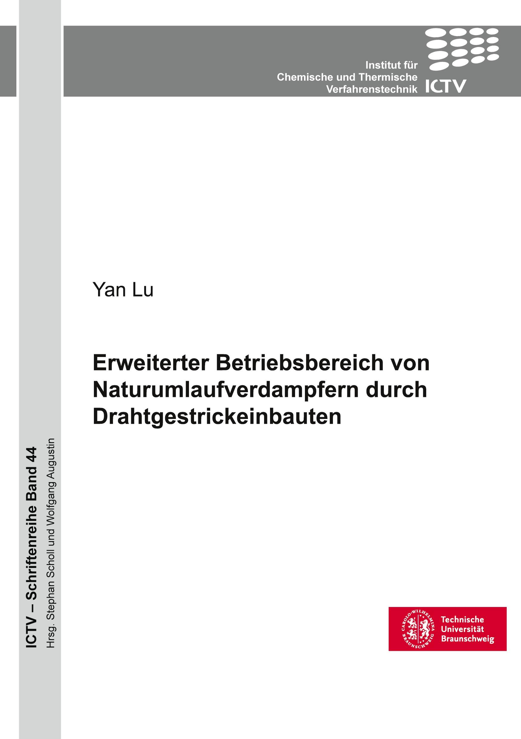 Vorderes Coverbild Erweiterter Betriebsbereich von Naturumlaufverdampfern durch Drahtgestrickeinbauten