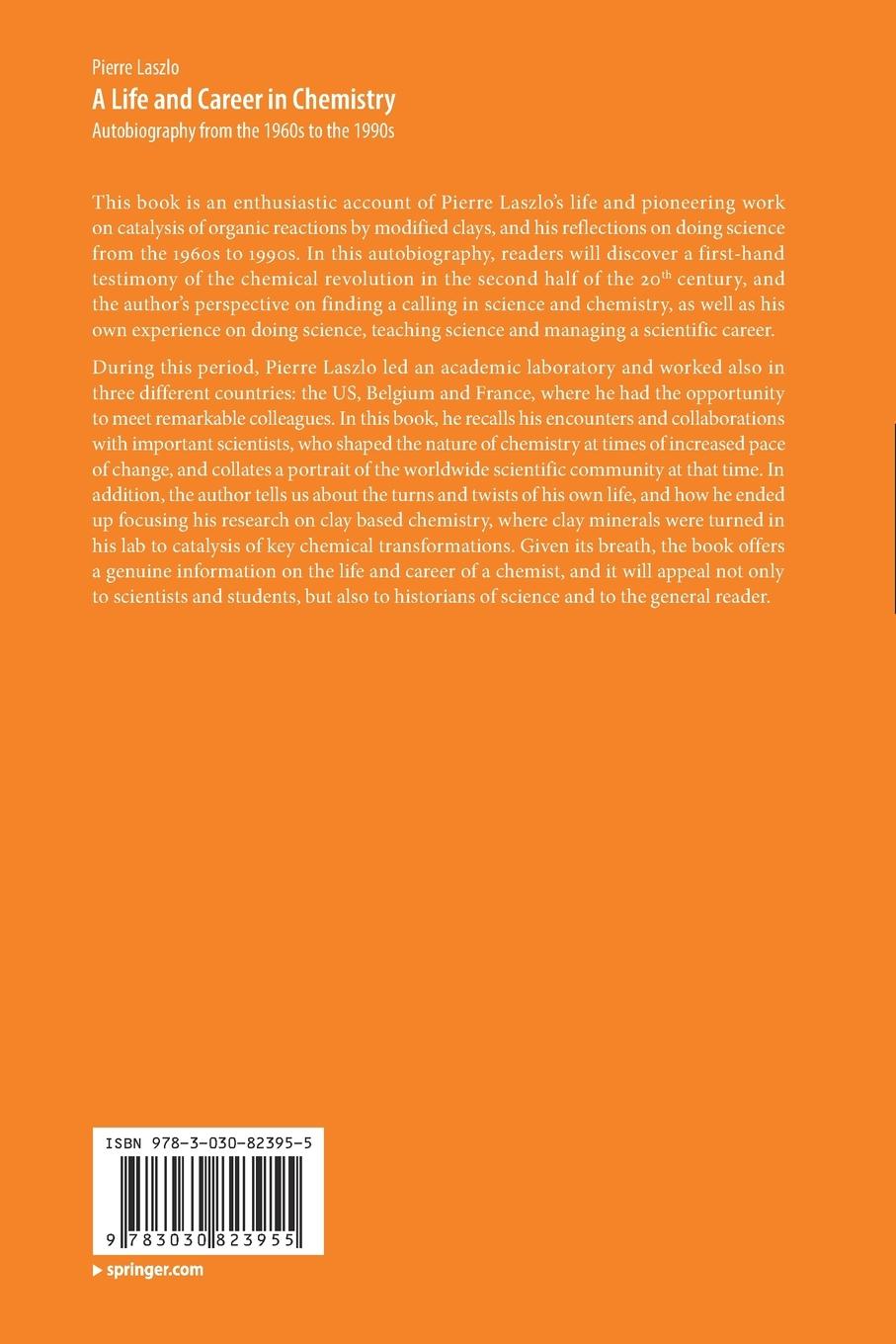 Rückseitencover A Life and Career in Chemistry