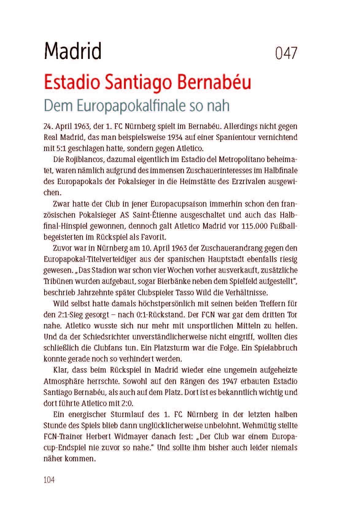 Beispielinhalt (Bild) Fußballkosmos 1. FC Nürnberg