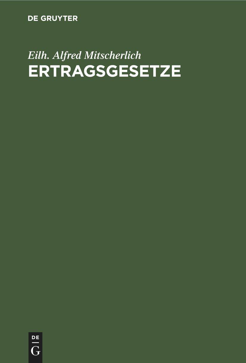 Vorderes Coverbild Ertragsgesetze