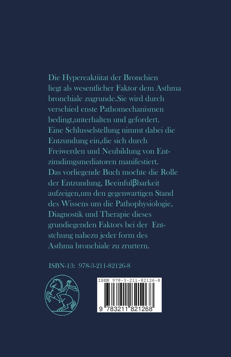 Rückseitencover Bronchiale Hyperreaktivität und Entzündung