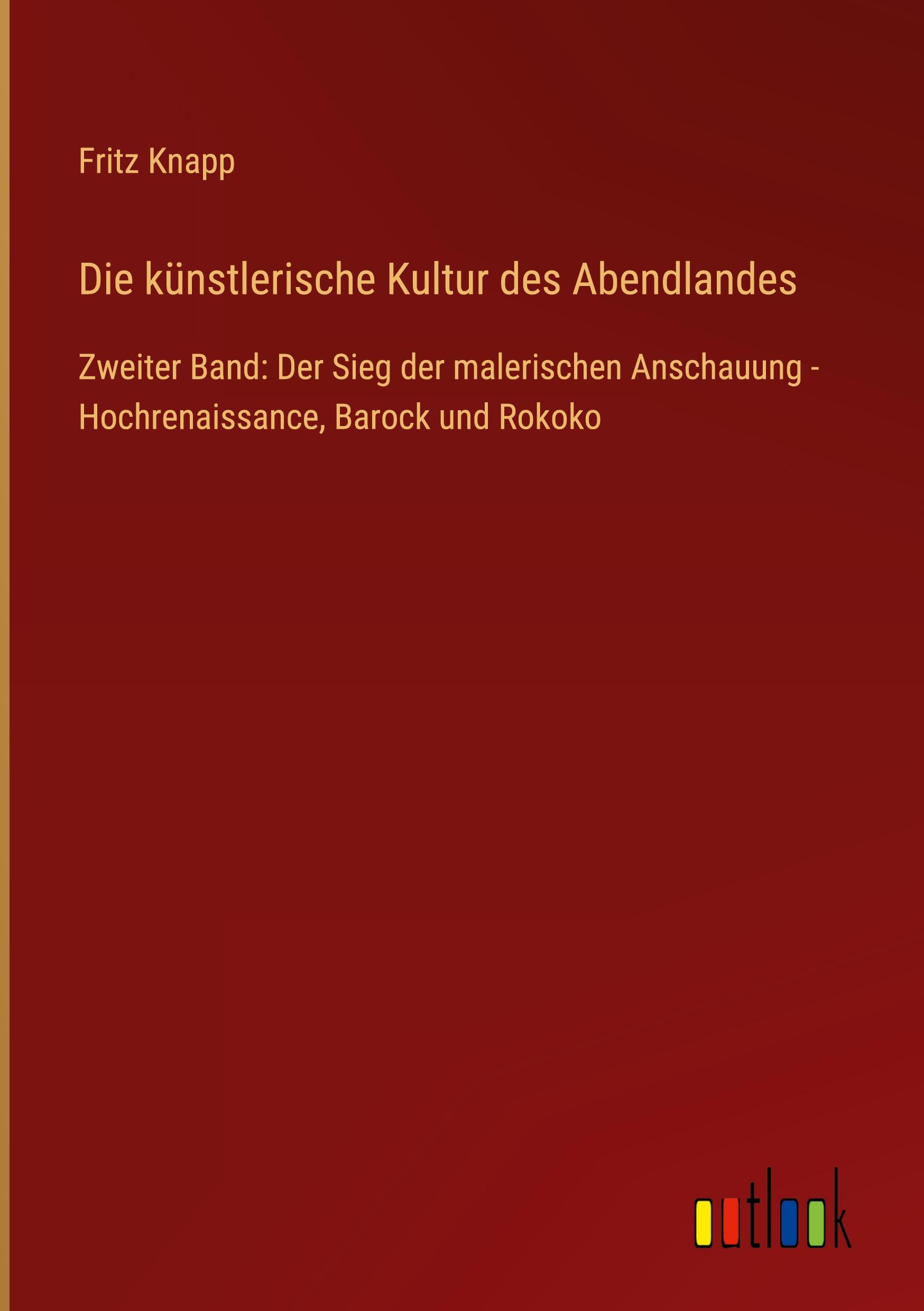 Vorderes Coverbild Die künstlerische Kultur des Abendlandes