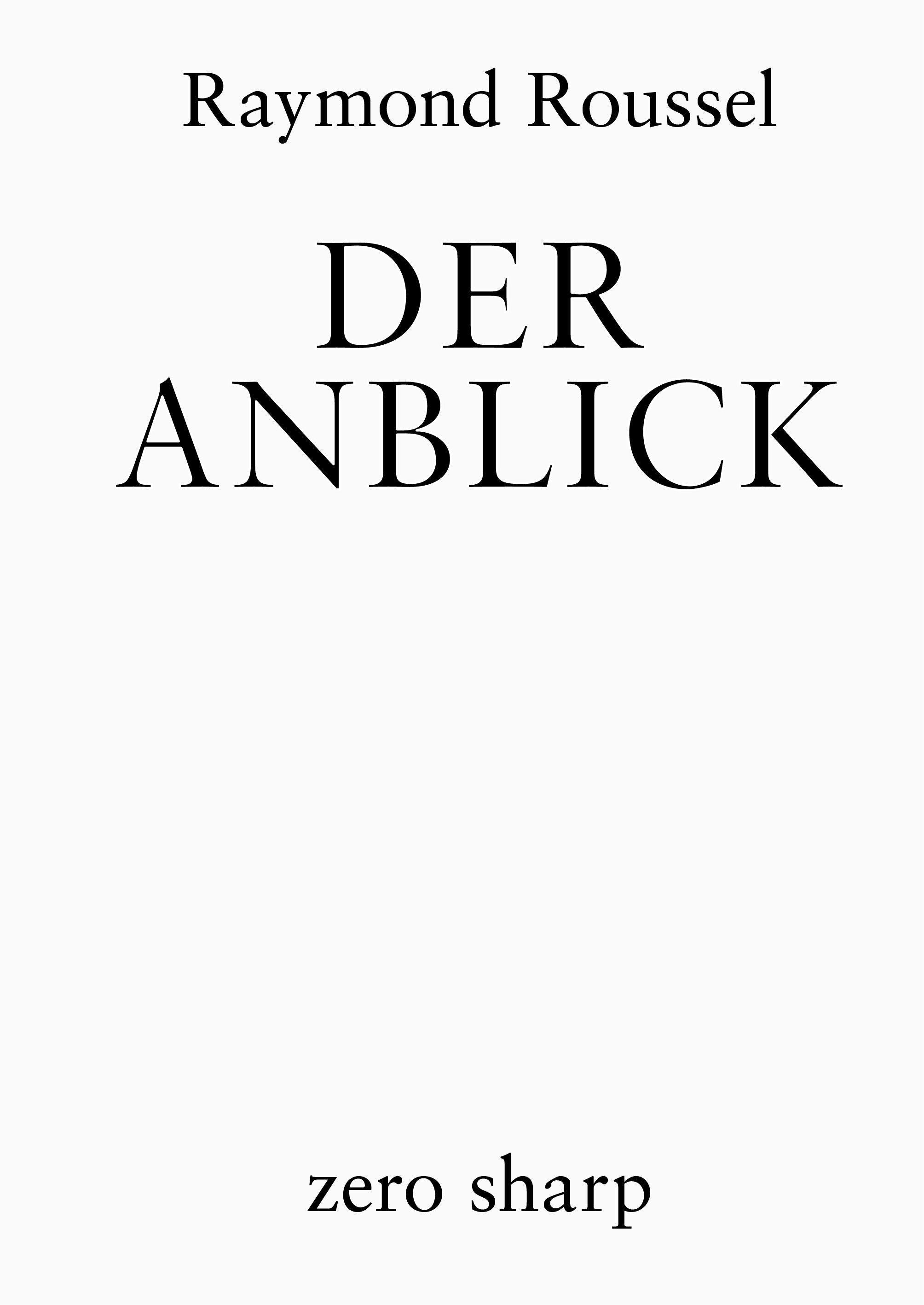 Vorderes Coverbild Der Anblick