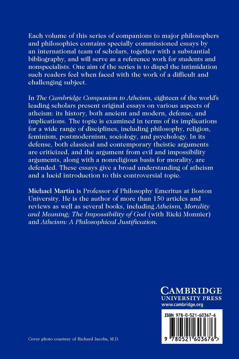 Rückseitencover The Cambridge Companion to Atheism