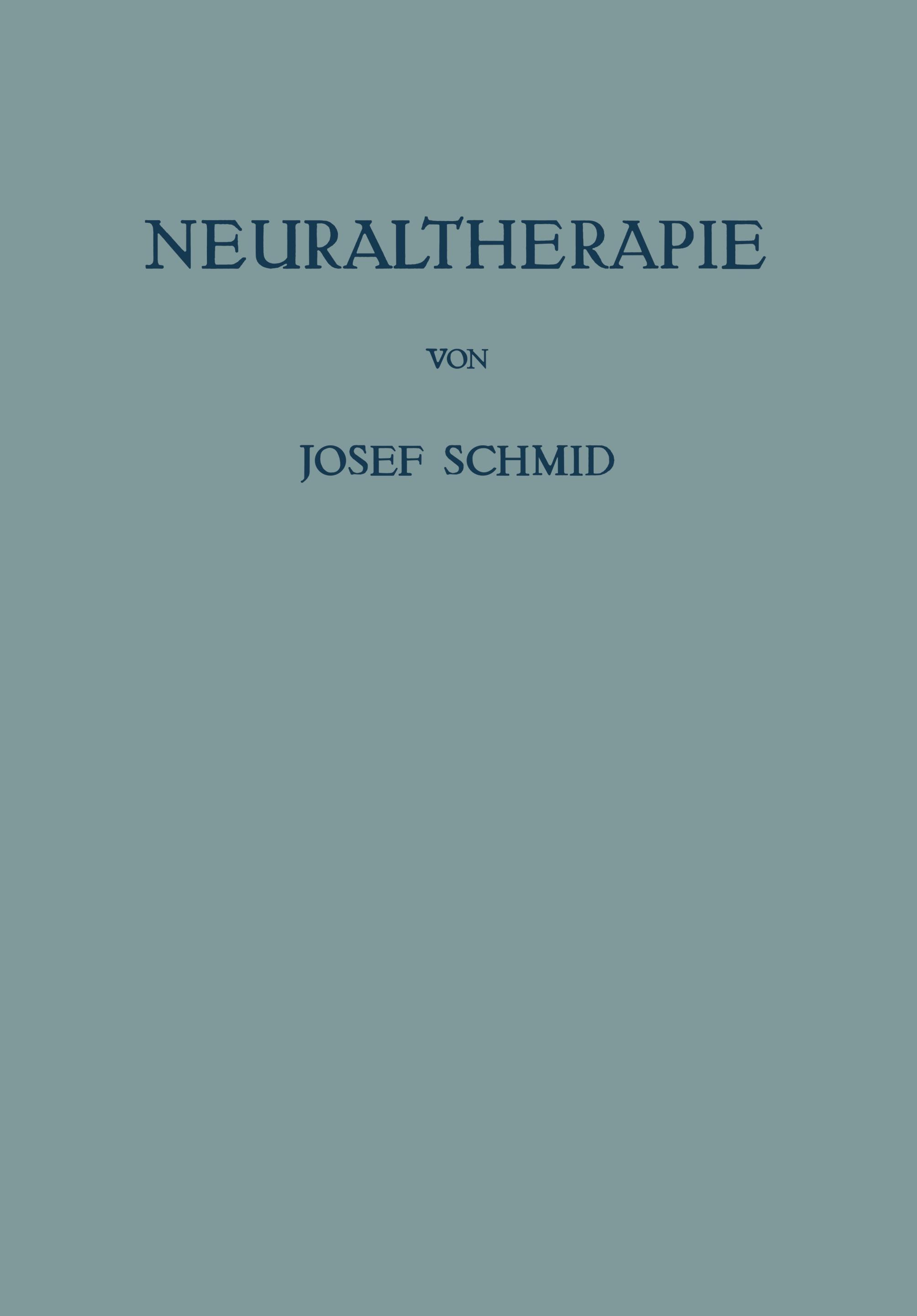Vorderes Coverbild Neuraltherapie