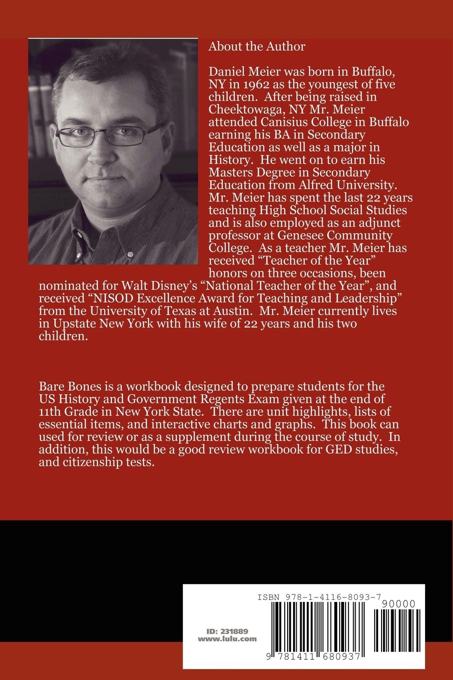 Rückseitencover A Bare Bones Review in US History and Government