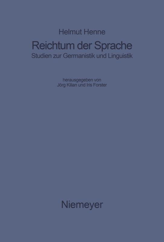 Vorderes Coverbild Reichtum der Sprache