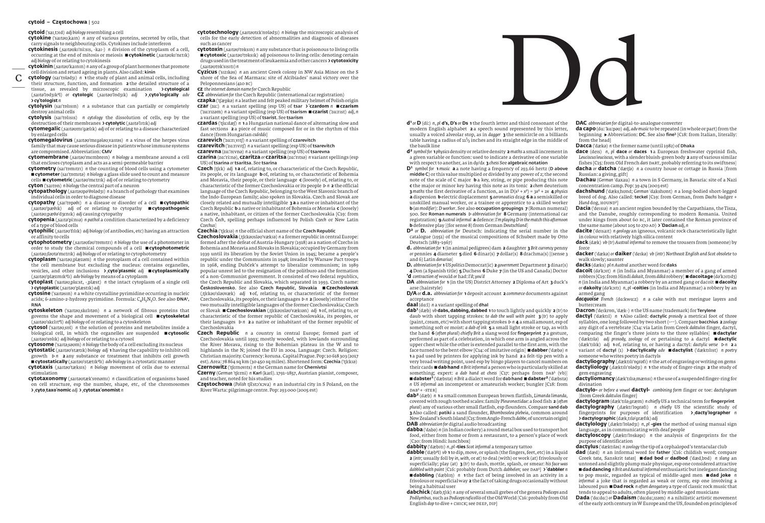 Beispielinhalt (Bild) Collins English Dictionary Complete and Unabridged