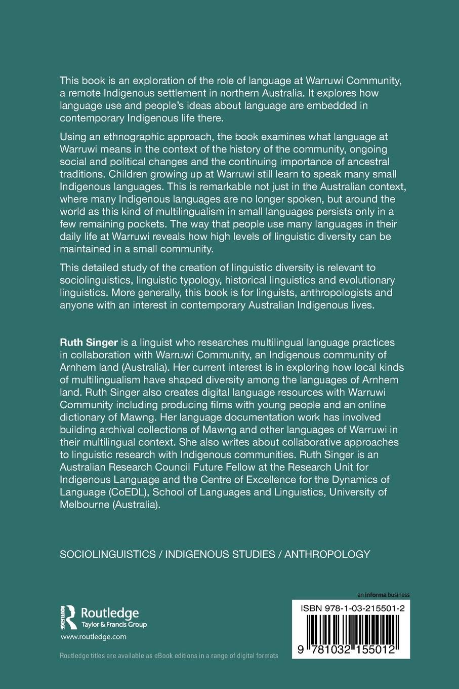 Rückseitencover Indigenous Multilingualism at Warruwi