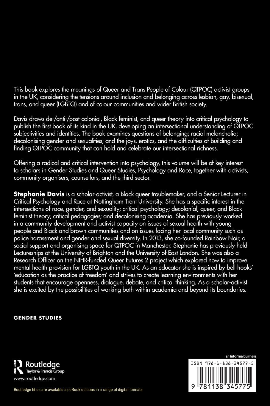 Rückseitencover Queer and Trans People of Colour in the UK