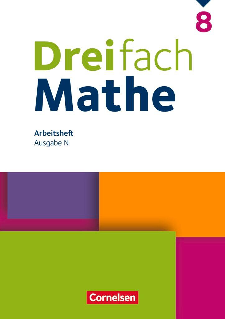 Vorderes Coverbild Dreifach Mathe 8. Schuljahr - Arbeitsheft mit Lösungen