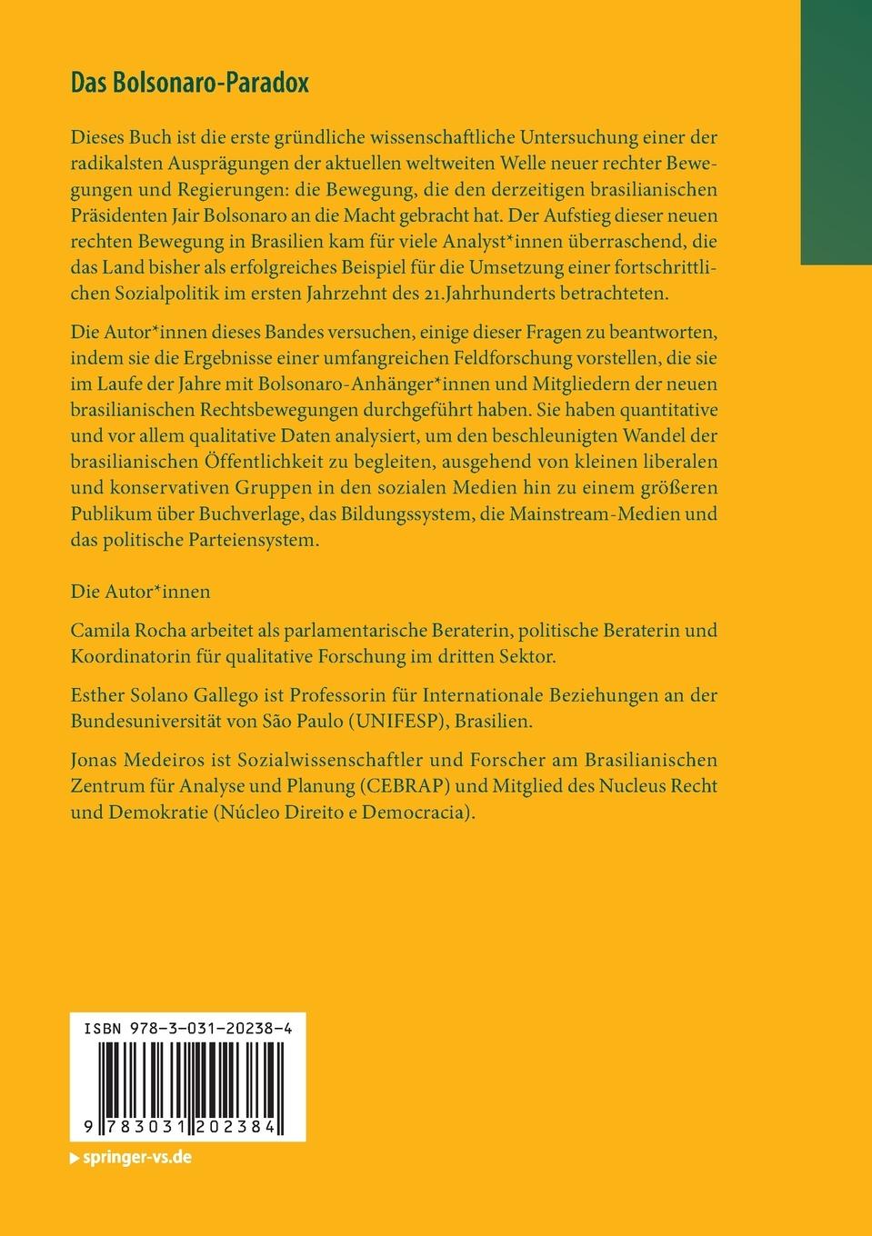 Rückseitencover Das Bolsonaro-Paradox
