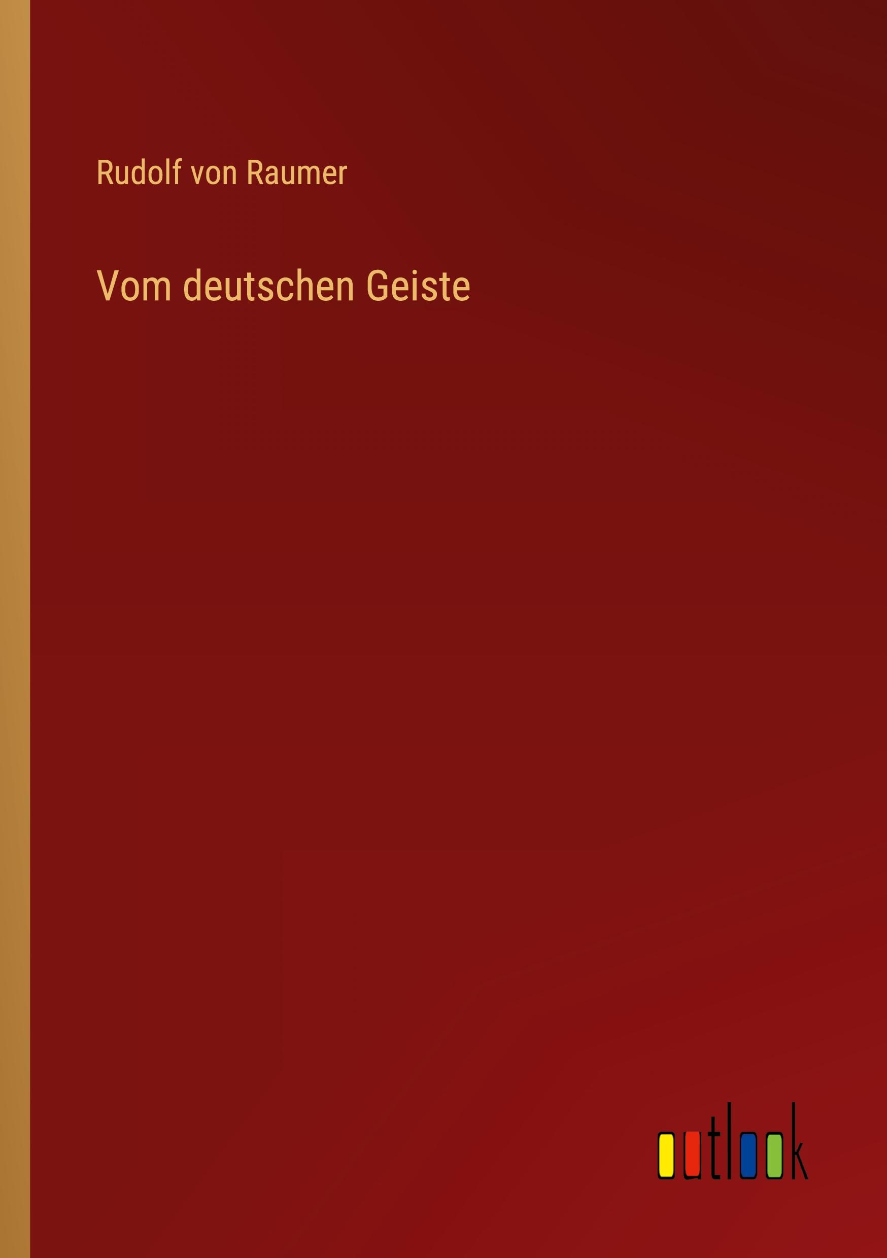 Vorderes Coverbild Vom deutschen Geiste