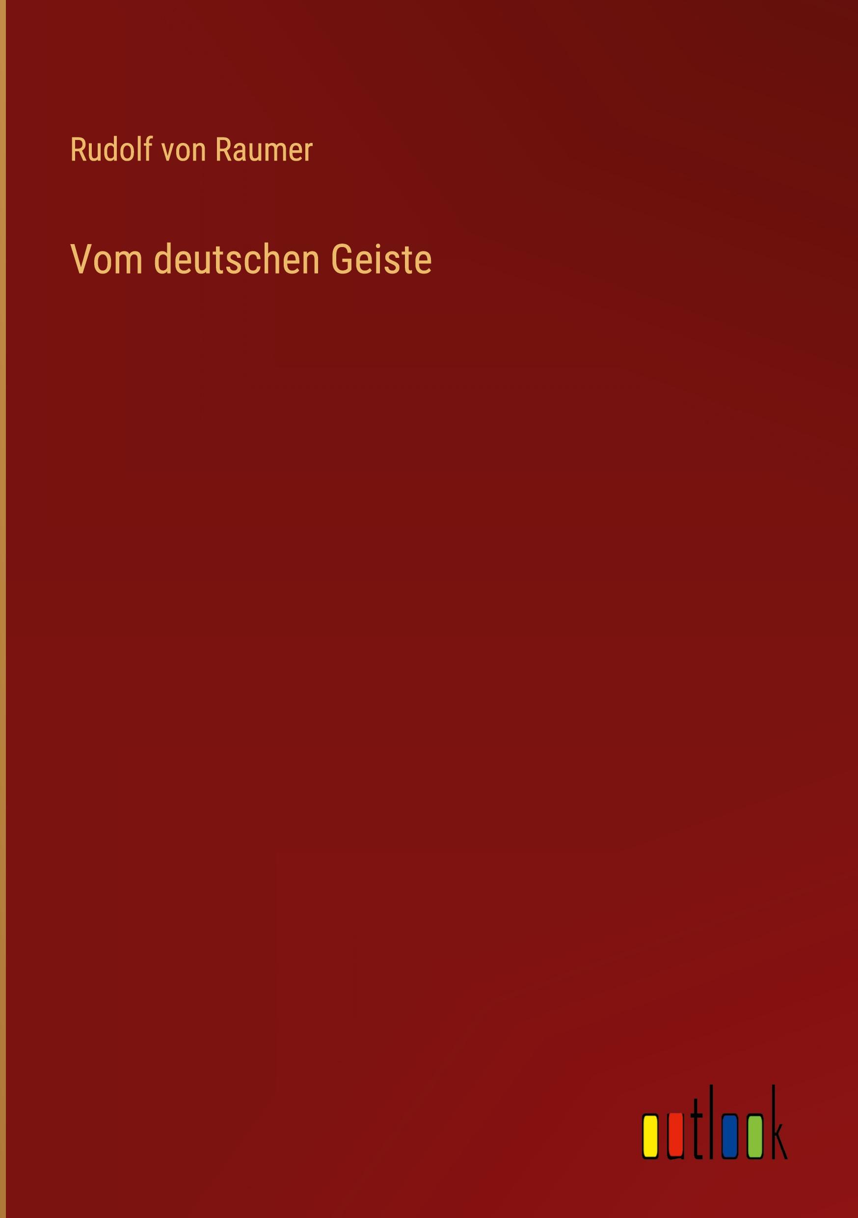 Vorderes Coverbild Vom deutschen Geiste