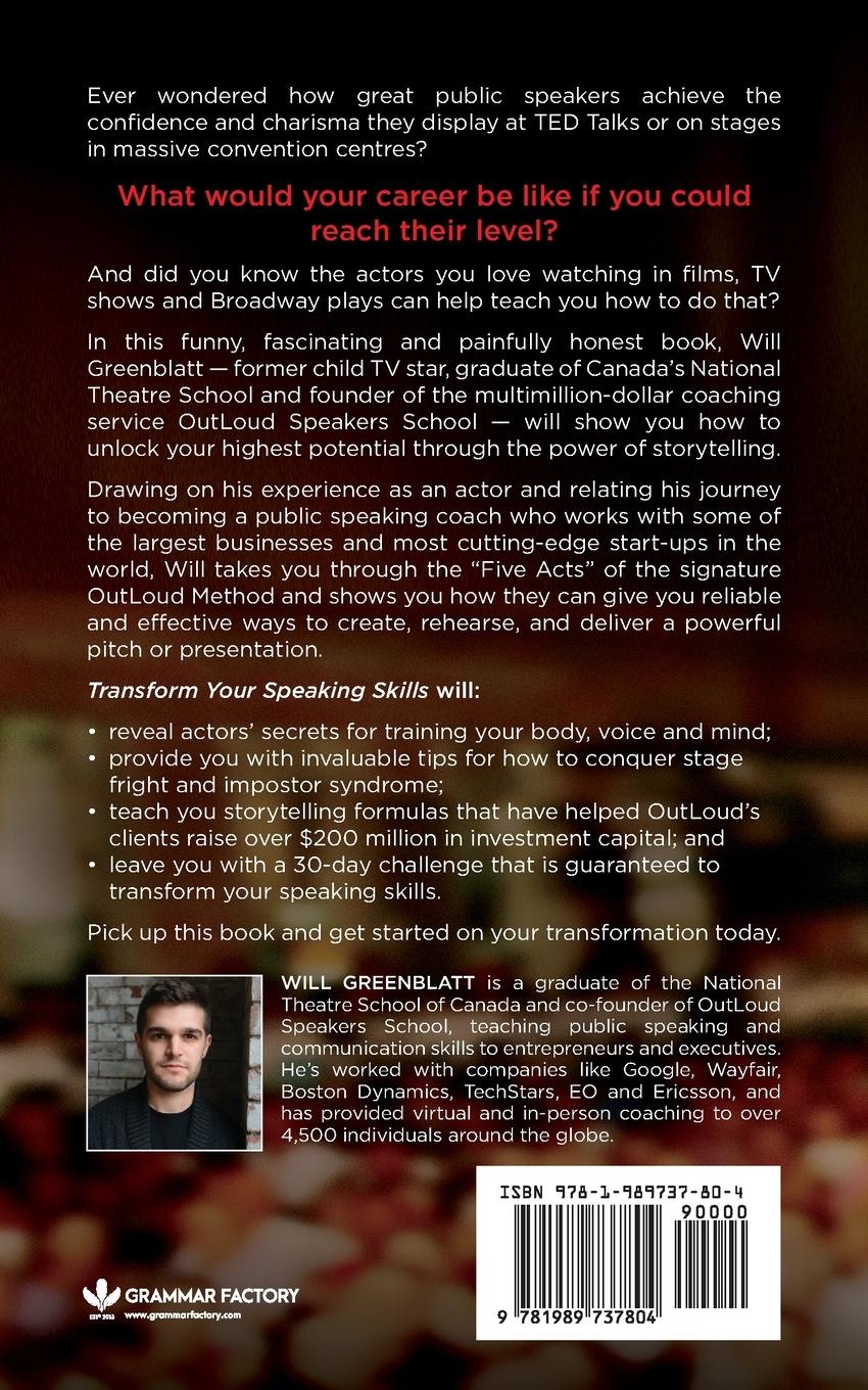 Rückseitencover Transform Your Speaking Skills