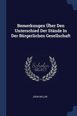 Vorderes Coverbild Bemerkungen Über Den Unterschied Der Stände In Der Bürgerlichen Gesellschaft