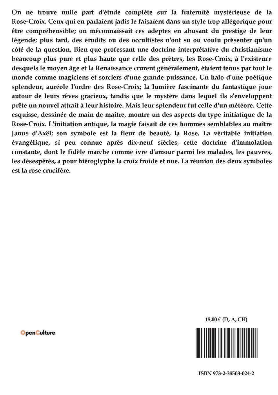 Rückseitencover Histoire et doctrine des Rose-Croix
