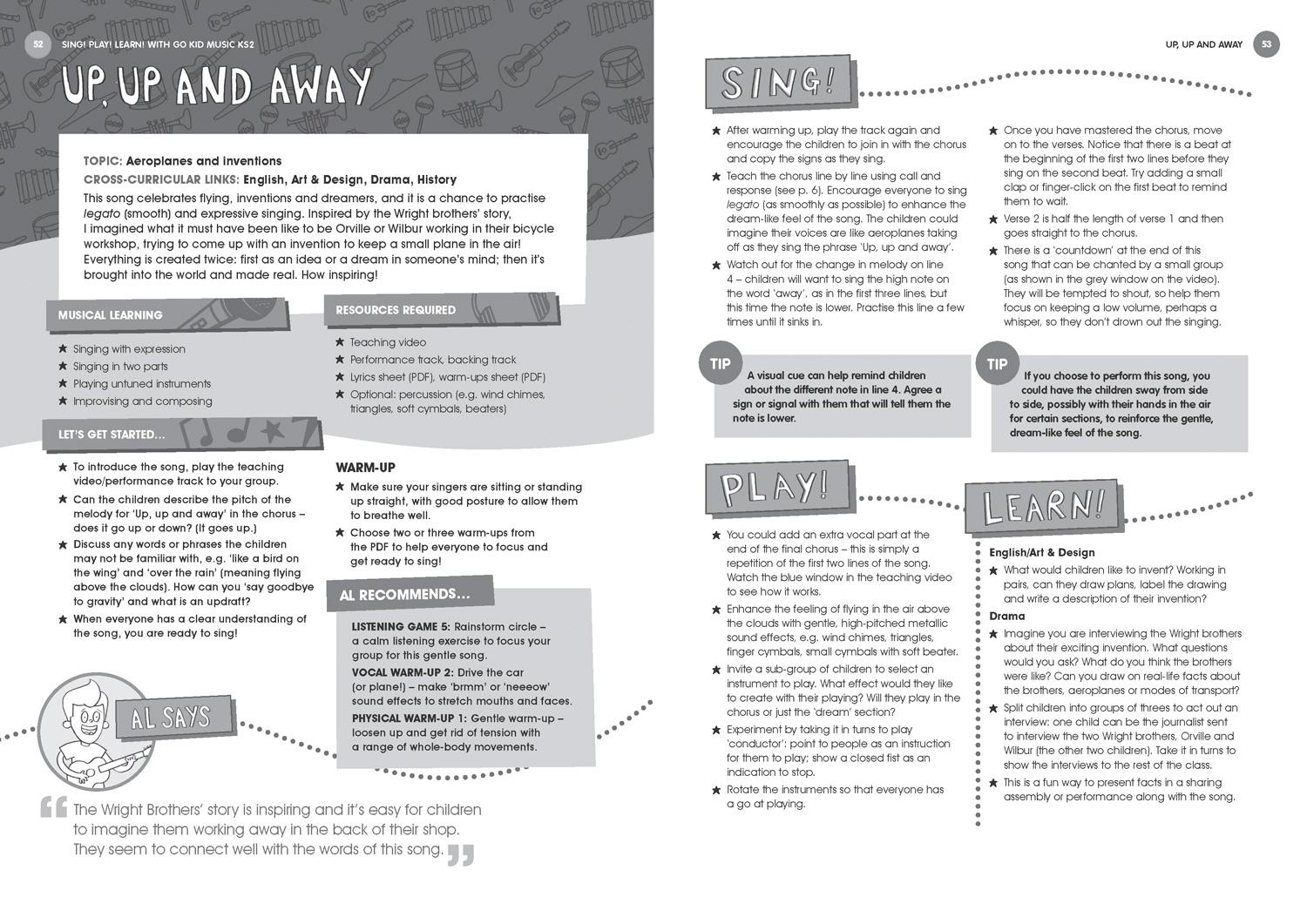 Beispielinhalt (Bild) Sing! Play! Learn! with Go Kid Music - Key Stage 2