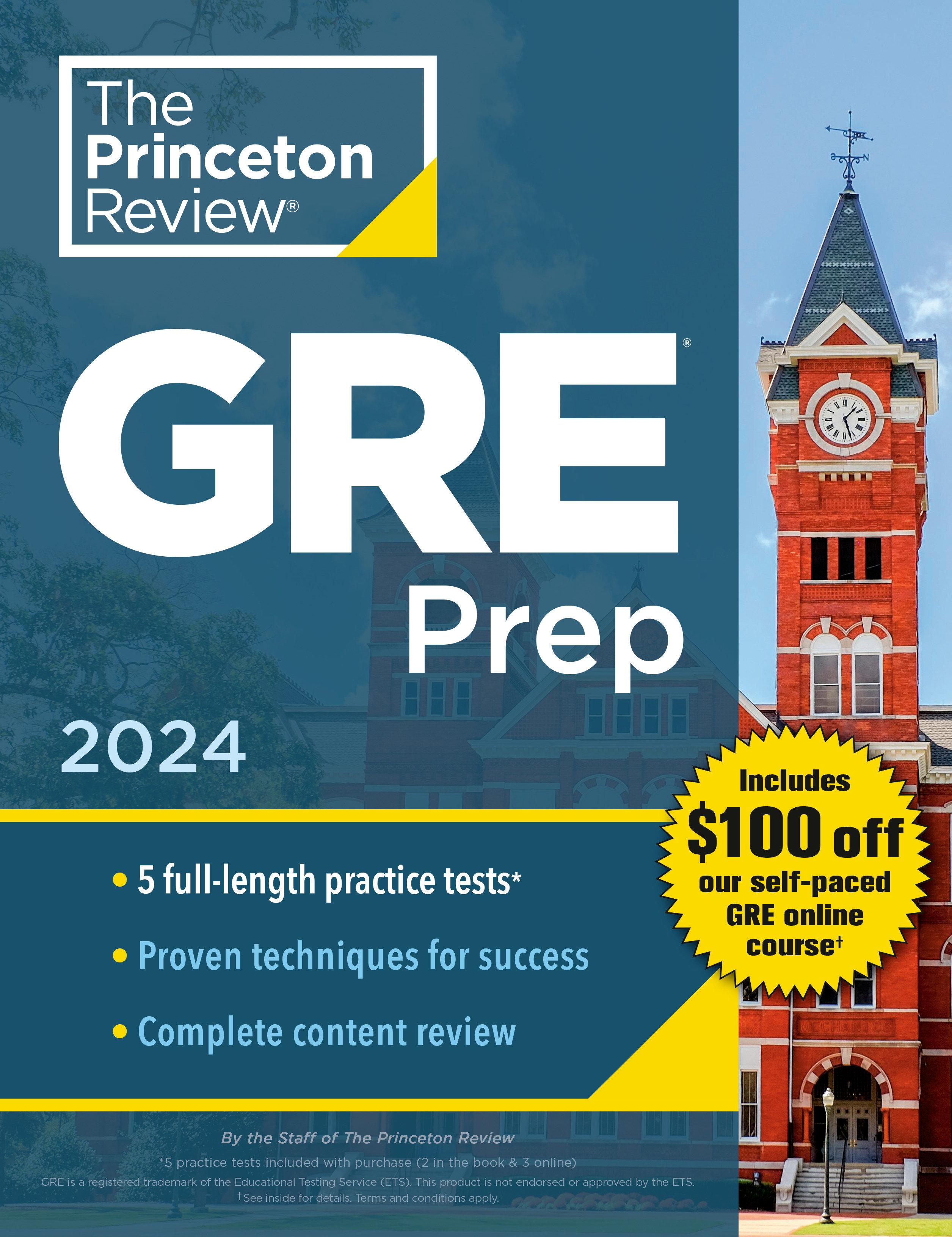 Vorderes Coverbild Princeton Review GRE Prep, 2024