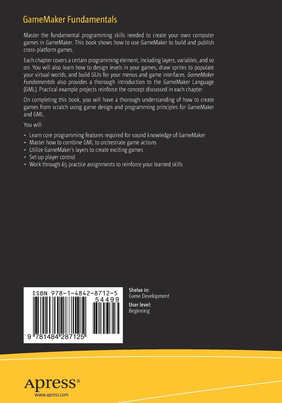 Rückseitencover Gamemaker Fundamentals