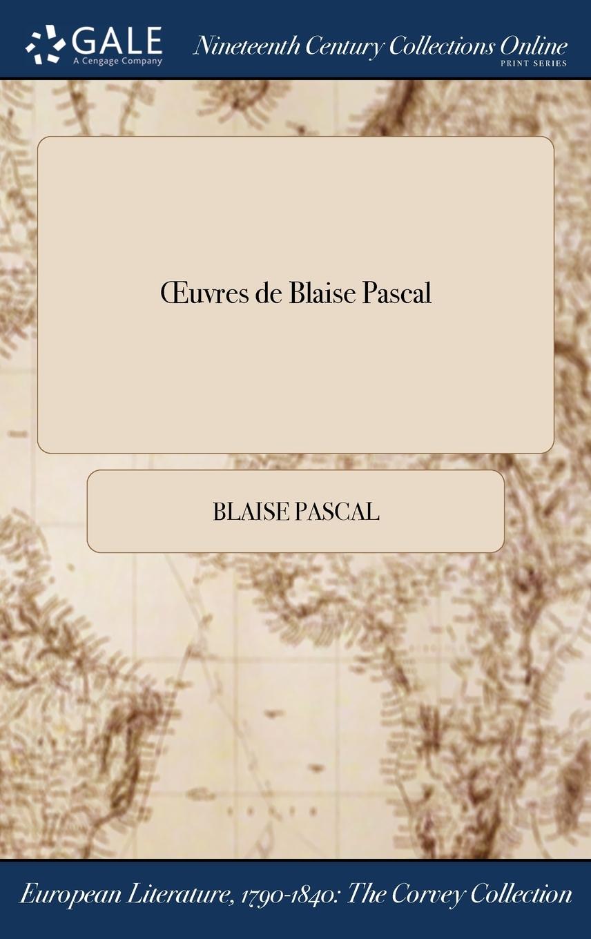 Vorderes Coverbild OEuvres de Blaise Pascal