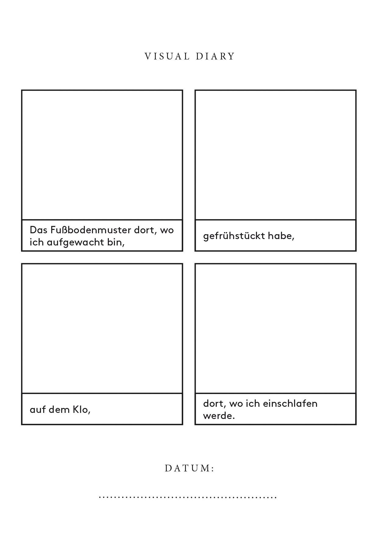 Beispielinhalt (Bild) VISUAL DIARY (Stockholm-Rot)