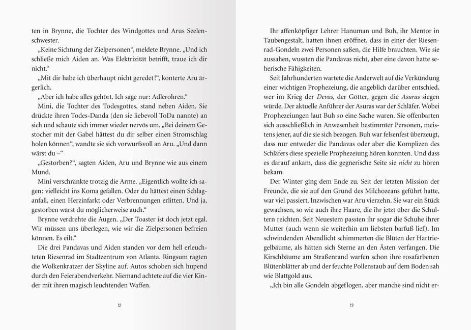 Beispielinhalt (Bild) Aru gegen die Götter, Band 3: Das Geheimnis des Wunschbaums