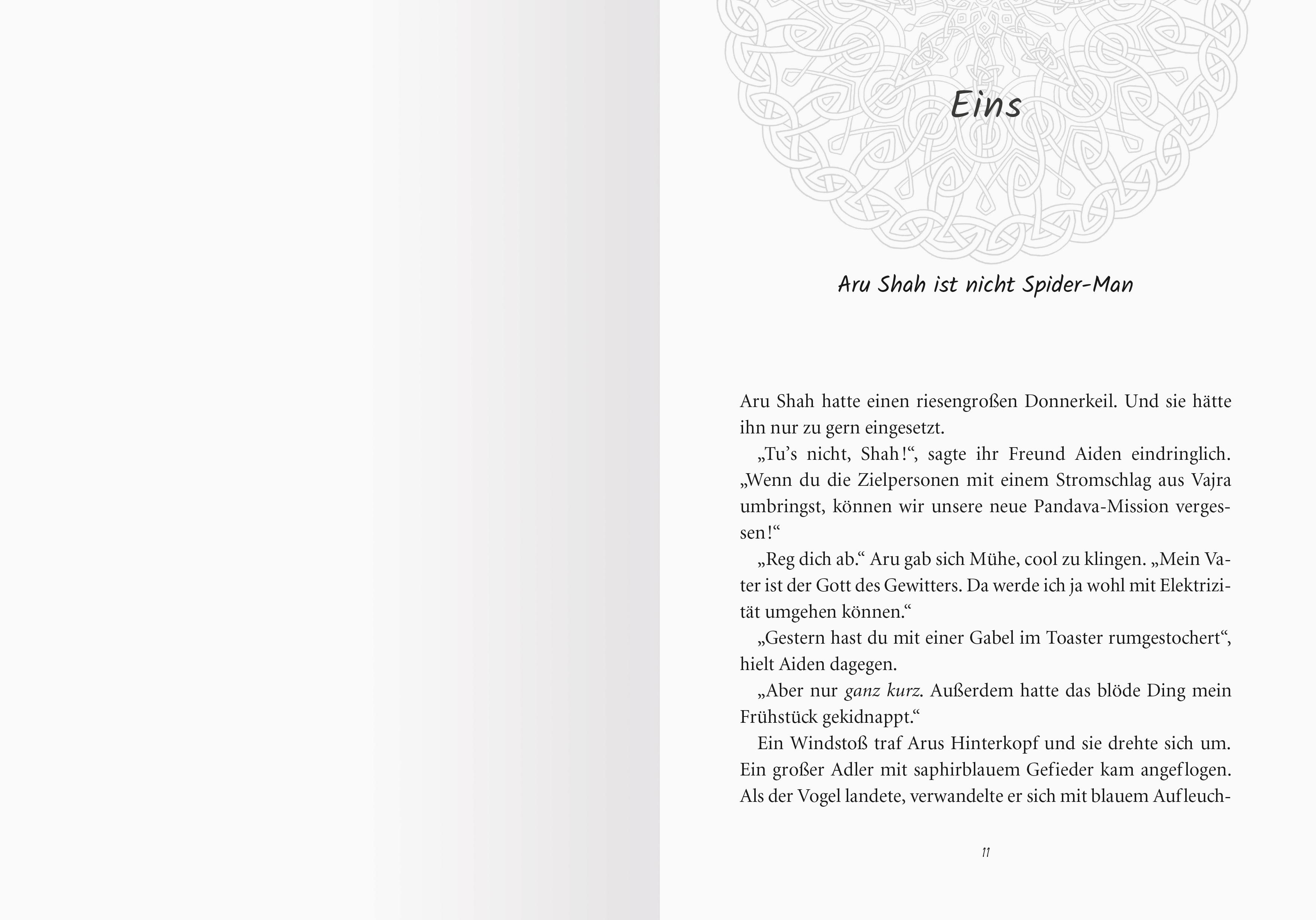 Beispielinhalt (Bild) Aru gegen die Götter, Band 3: Das Geheimnis des Wunschbaums