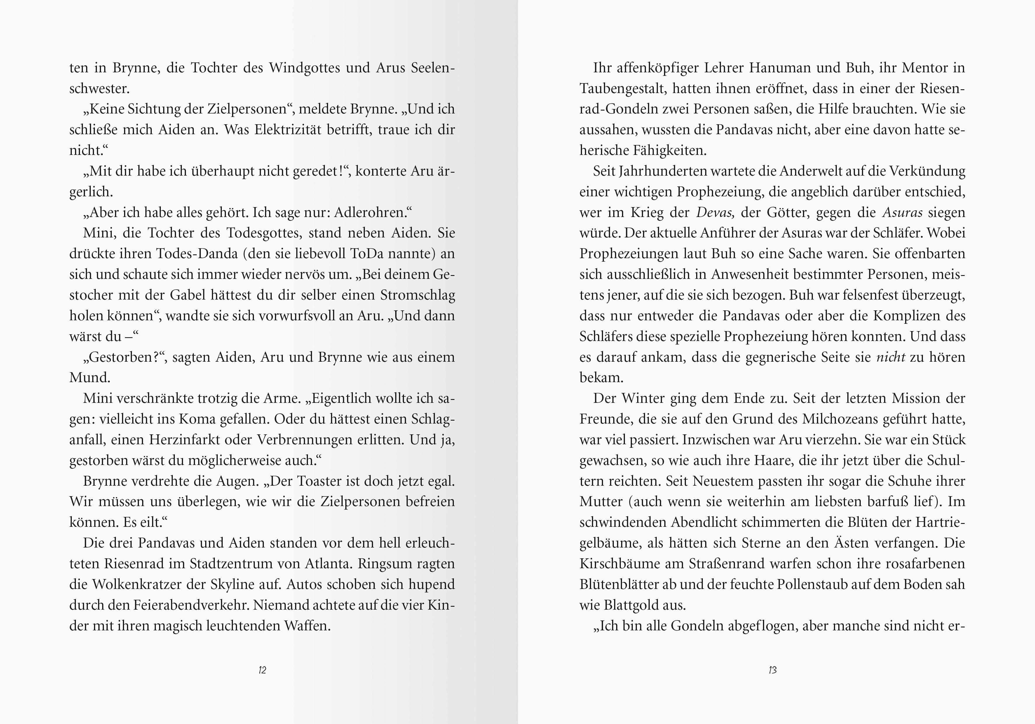 Beispielinhalt (Bild) Aru gegen die Götter, Band 3: Das Geheimnis des Wunschbaums