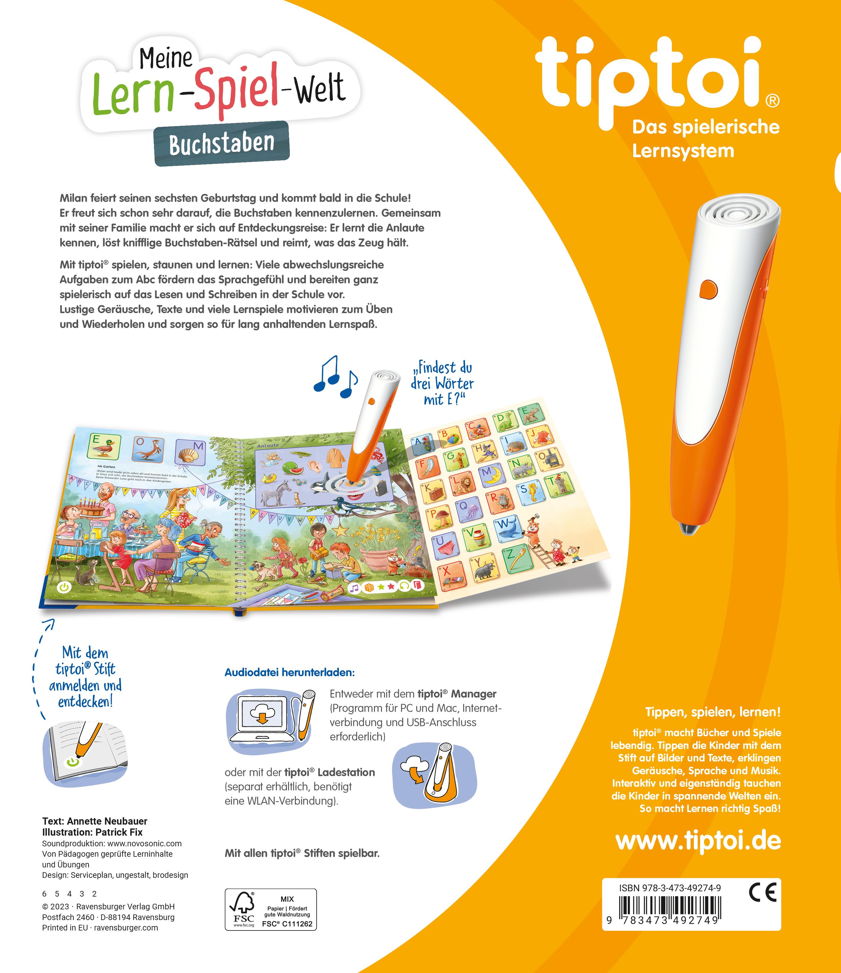 Rückseitencover tiptoi® Meine Lern-Spiel-Welt - Buchstaben