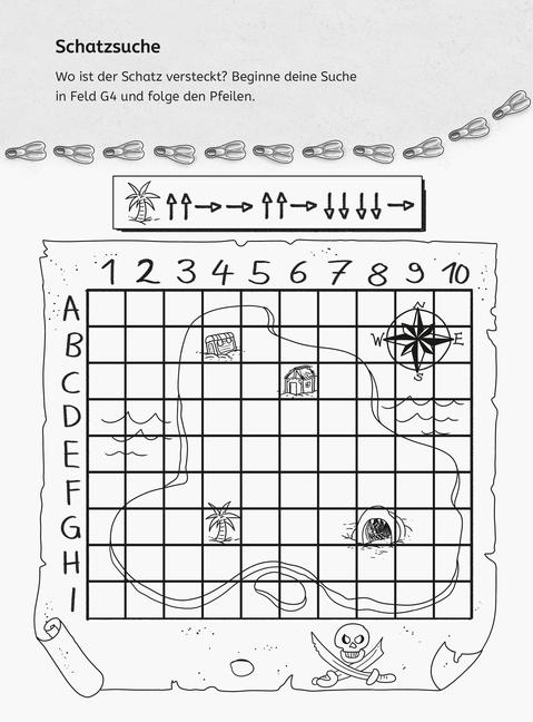 Beispielinhalt (Bild) Ravensburger Mein kunterbunter Ferien-Rätselblock - Rätselspaß im Urlaub, auf Reisen oder Zuhause - Ferien Unterhaltung für Kinder von 7 bis 9 Jahren