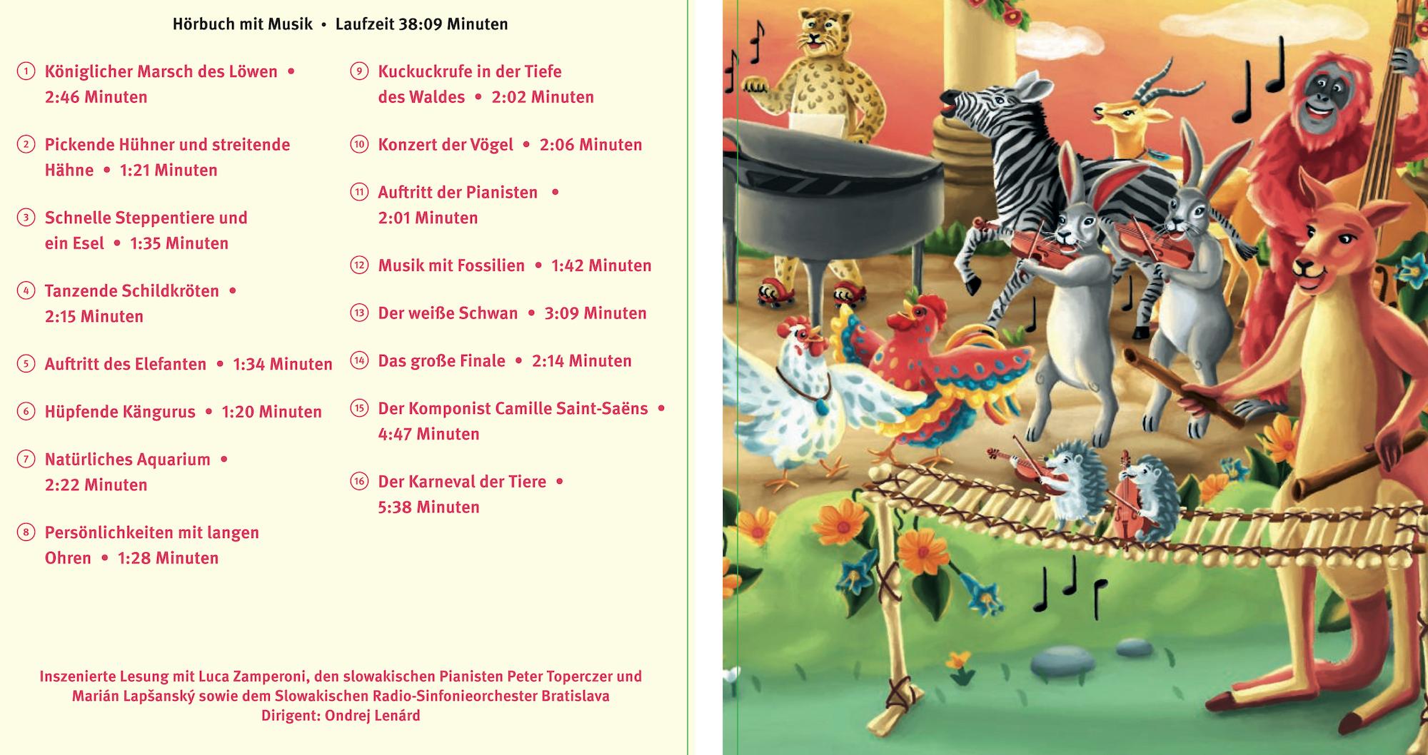 Beispielinhalt (Bild) Der Karneval der Tiere. Eine fröhliche Musikfantasie.