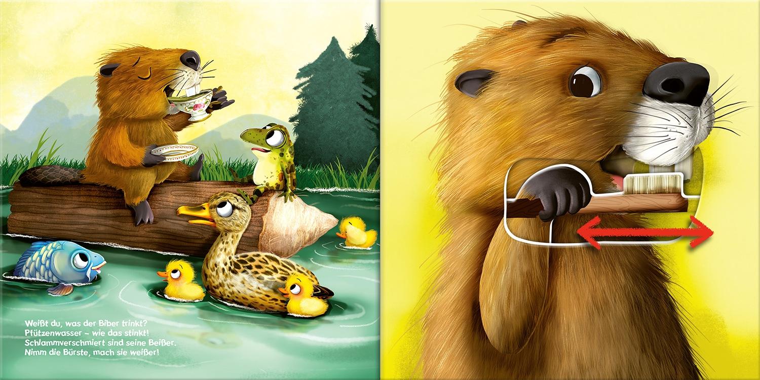 Beispielinhalt (Bild) Putz die Zähne blitzeblank!