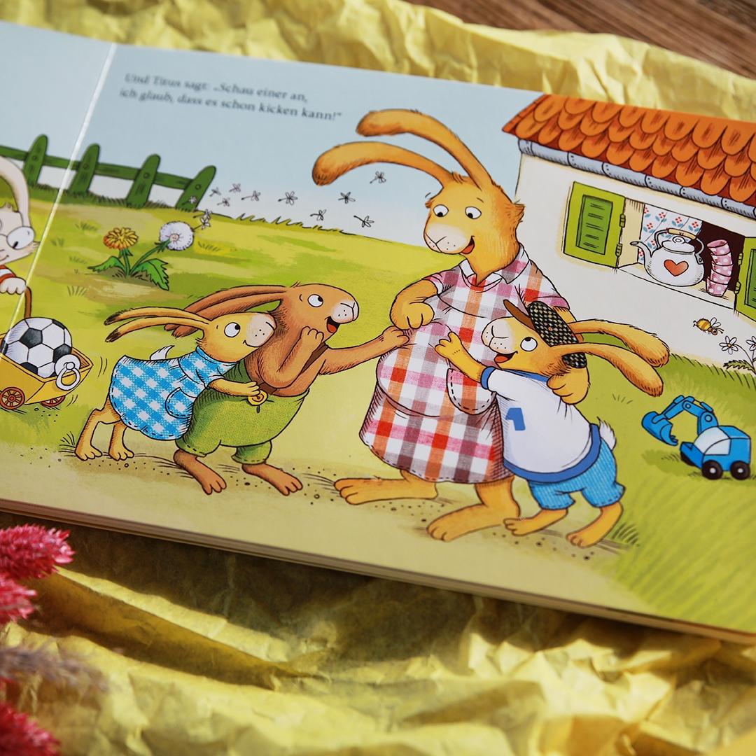 Beispielinhalt (Bild) Wenn die kleinen Hasen um Häschen Nummer sieben rasen