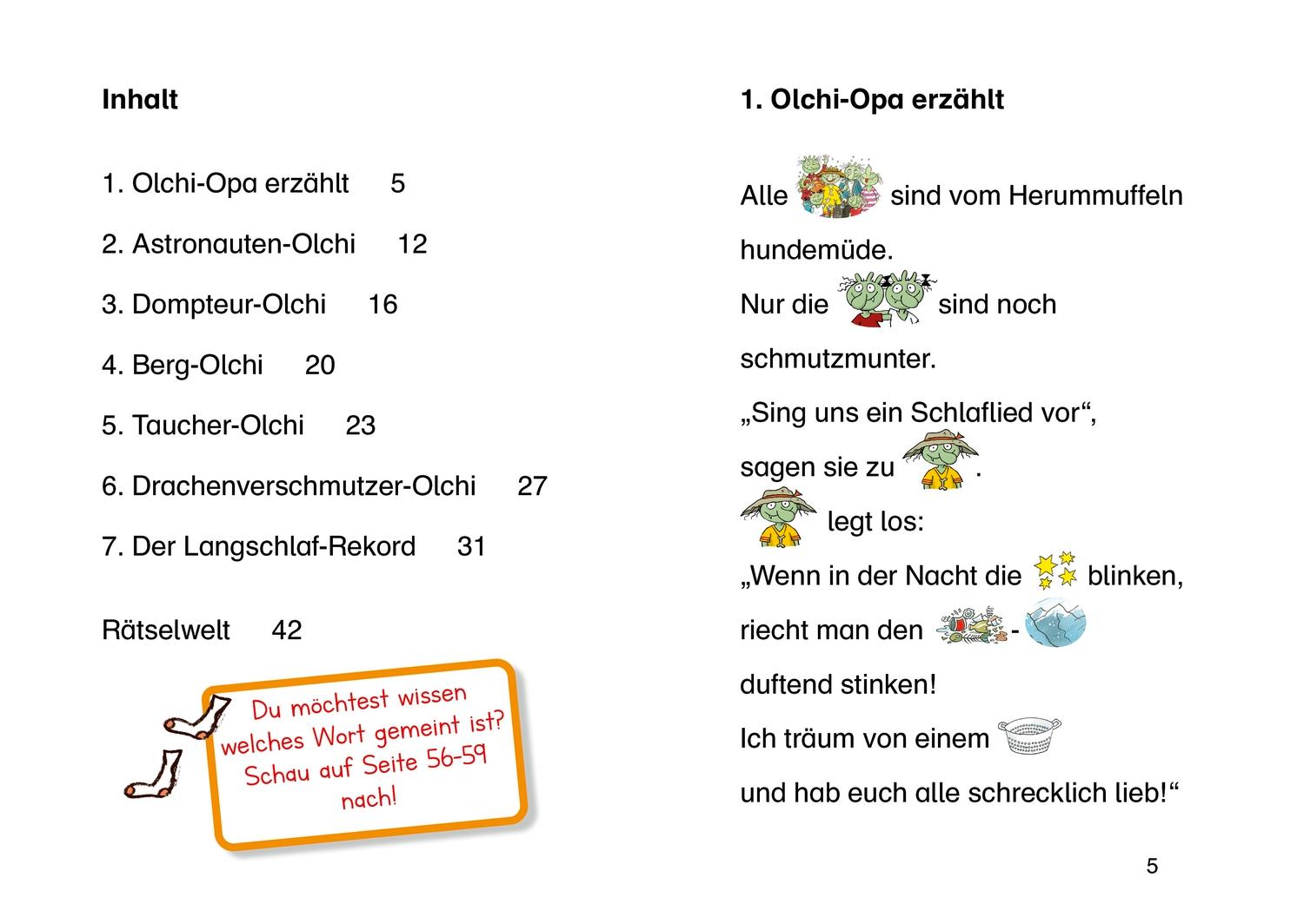 Beispielinhalt (Bild) Die Olchis. Olchi-Opas krötigste Abenteuer