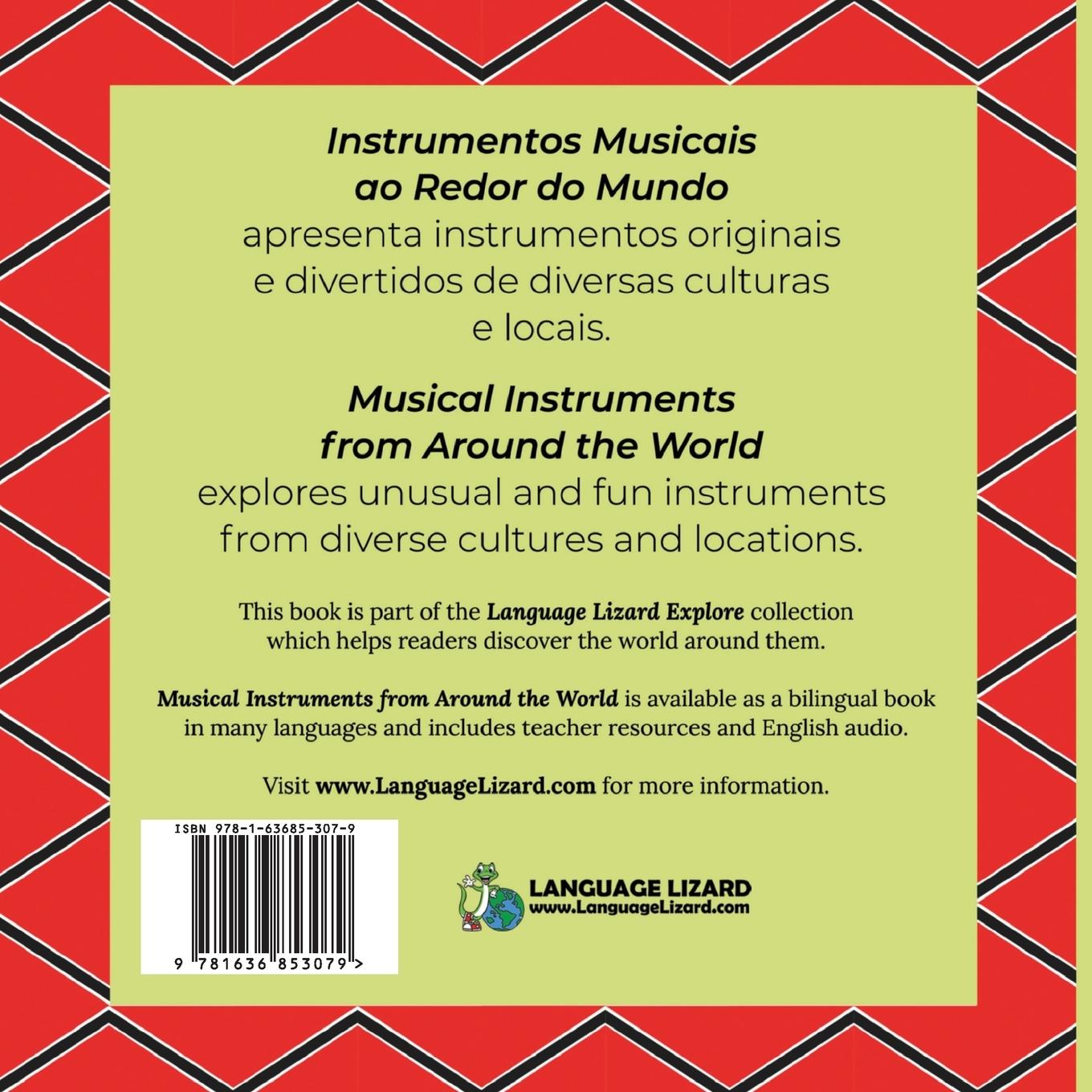 Rückseitencover Musical Instruments from Around the World (Brazilian Portuguese-English)