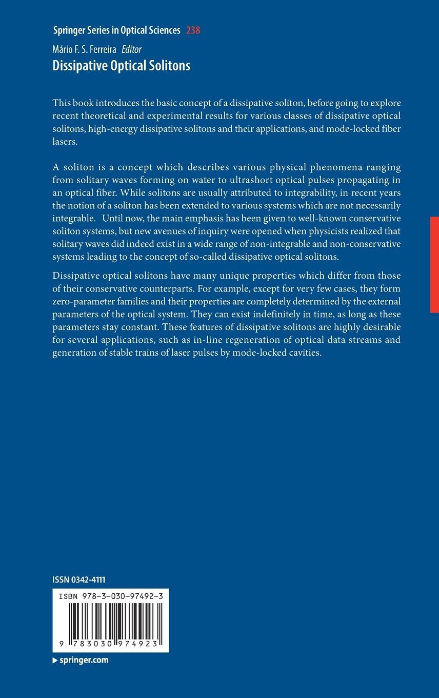 Rückseitencover Dissipative Optical Solitons