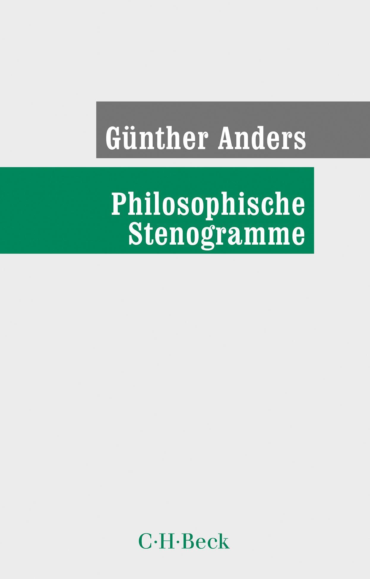 Vorderes Coverbild Philosophische Stenogramme