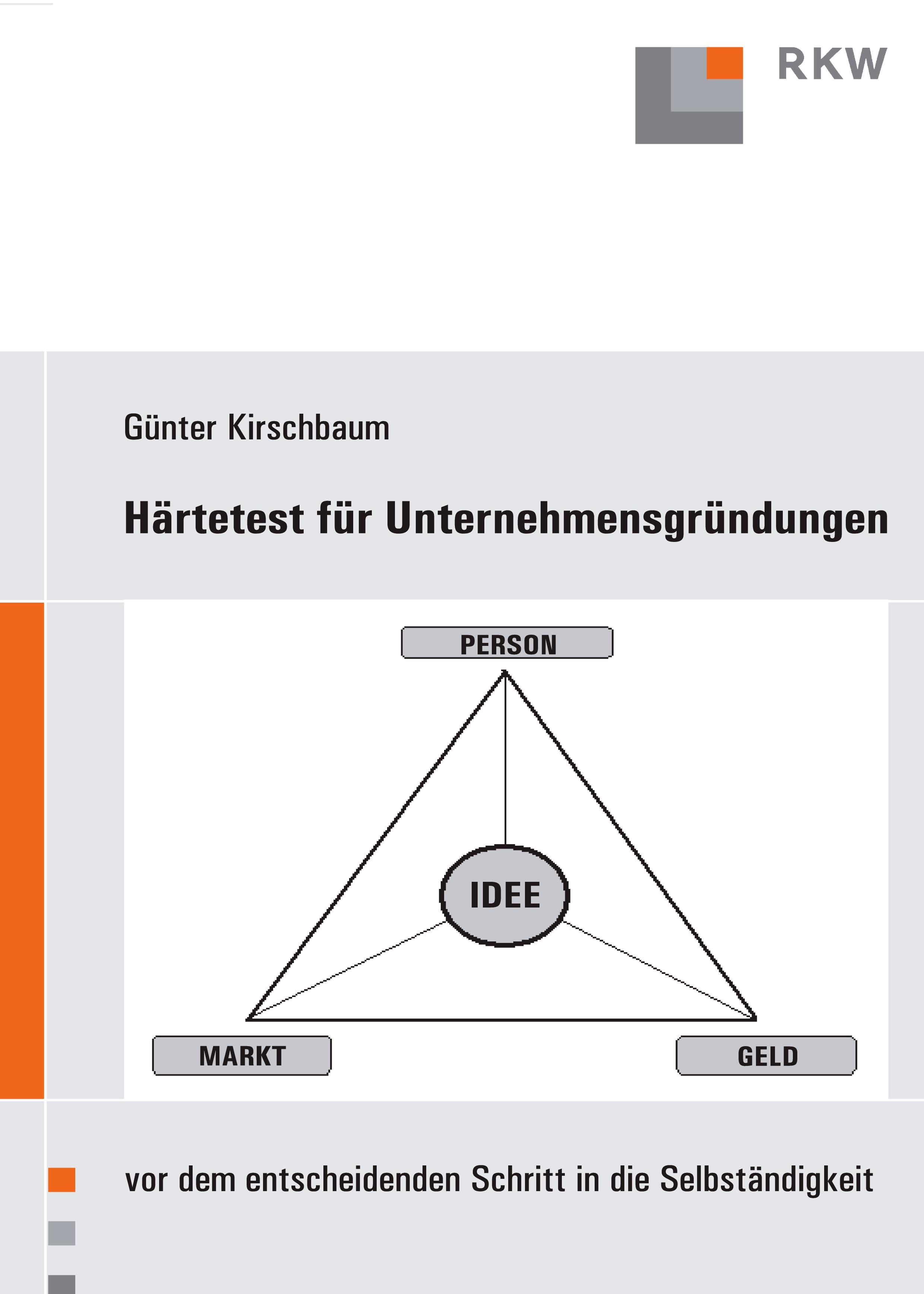 Vorderes Coverbild Härtetest für Unternehmensgründungen.