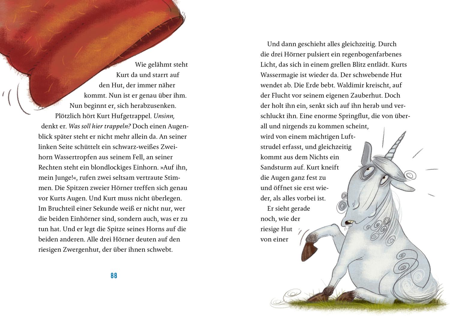 Beispielinhalt (Bild) Kurt, Einhorn wider Willen 5. Ein Held, EinHorn, ein Gartenzwerg