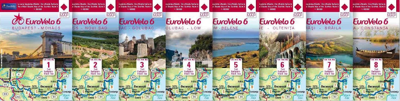 Beispielinhalt (Bild) EuroVelo6 (Budapest - Schwarzes Meer) 1:100 000