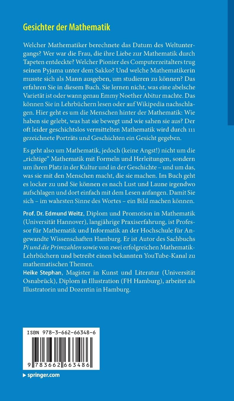 Rückseitencover Gesichter der Mathematik