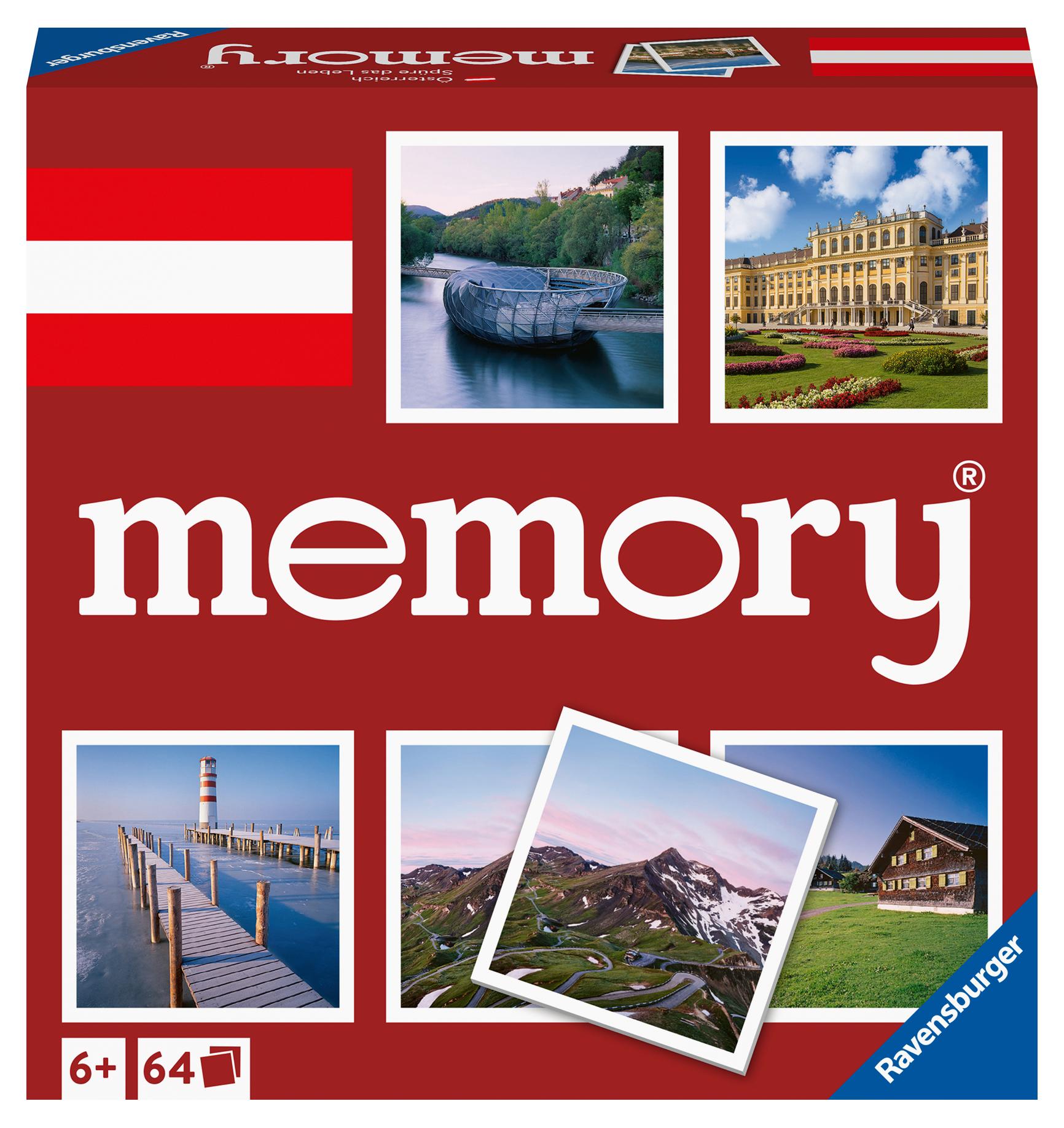 Vorderes Coverbild Ravensburger memory® Österreich - 20884 - der Spieleklassiker mit Bildern aus Österreich, Merkspiel für 2 - 8 Spieler ab 6 Jahren