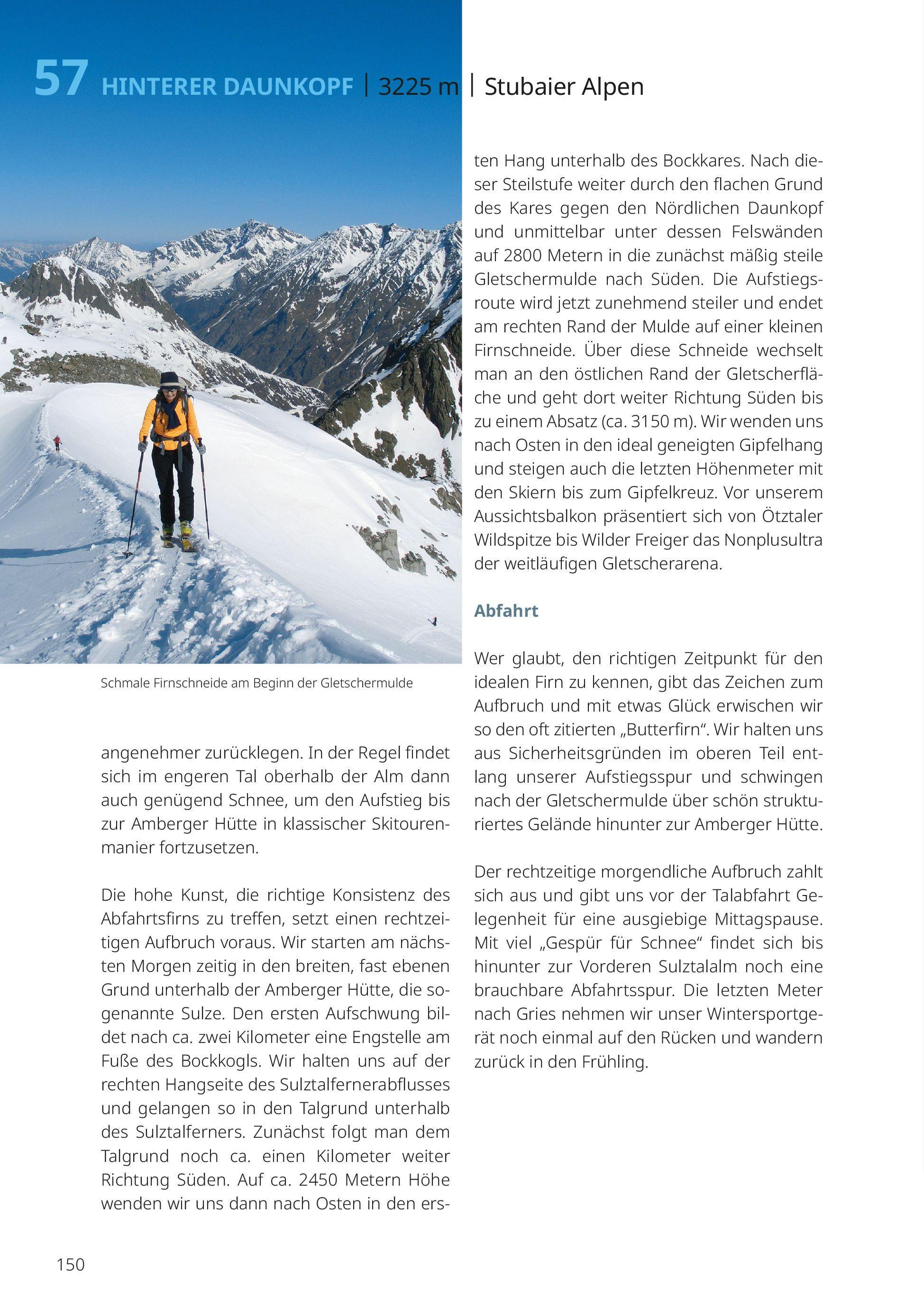 Beispielinhalt (Bild) Pistengehen und leichte Skitouren