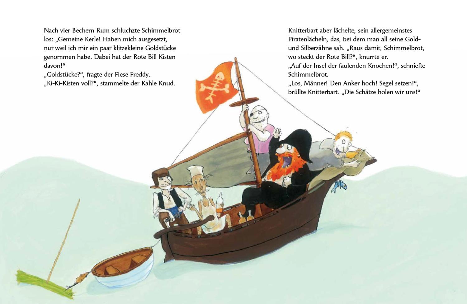 Beispielinhalt (Bild) Käpten Knitterbart auf der Schatzinsel